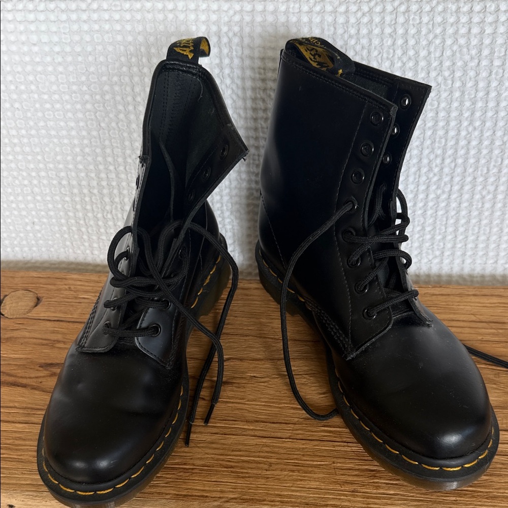 Dr. Martens Black 1460 Boots - Picture 2 of 5